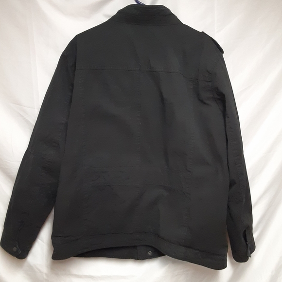 LEVI MILITARY SHERPA LINED TRUCKER ZIP UP BLACK DENIM JACKET MENS SIZE XXL - Picture 4 of 16